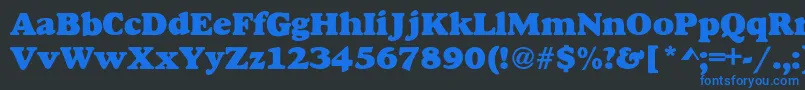 AlfredoHeavy Font – Blue Fonts on Black Background