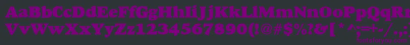 AlfredoHeavy Font – Purple Fonts on Black Background