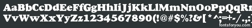 AlfredoHeavy-fontti – valkoiset fontit mustalla taustalla