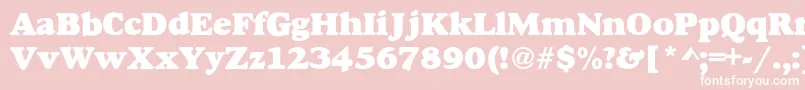 AlfredoHeavy Font – White Fonts on Pink Background