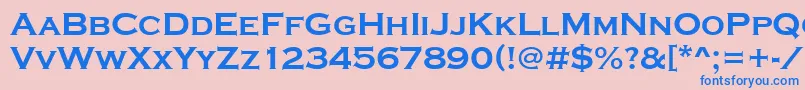 Шрифт Copperplatetbol – синие шрифты на розовом фоне