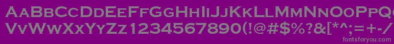 Copperplatetbol-Schriftart – Graue Schriften auf violettem Hintergrund