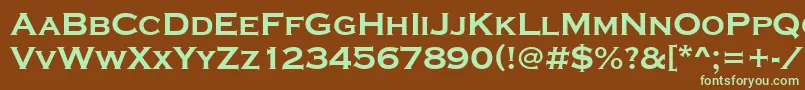 Copperplatetbol Font – Green Fonts on Brown Background