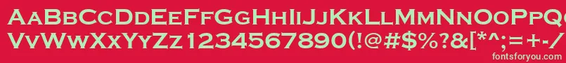 Copperplatetbol Font – Green Fonts on Red Background