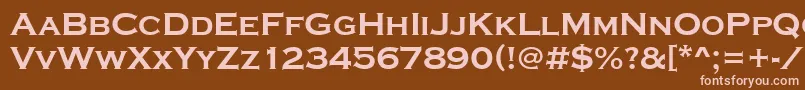 Copperplatetbol Font – Pink Fonts on Brown Background