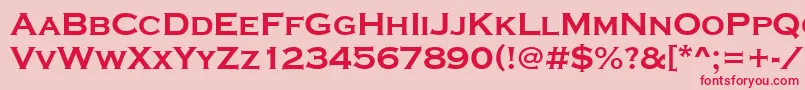 Copperplatetbol Font – Red Fonts on Pink Background