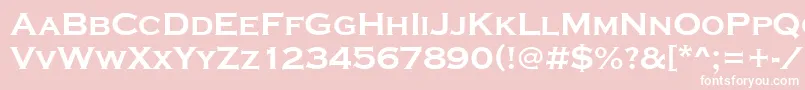 Weitere Informationen zur Copperplatetbol-Schriftart Copperplatetbol-Schriftart – Weiße Schriften auf rosa Hintergrund