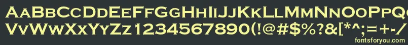 Copperplatetbol-Schriftart – Gelbe Schriften auf schwarzem Hintergrund