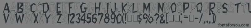 Tappys Font – Black Fonts on Gray Background