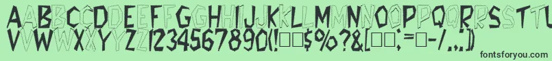 Tappys Font – Black Fonts on Green Background