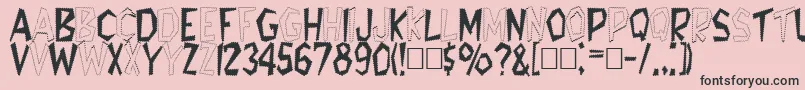 Tappys Font – Black Fonts on Pink Background
