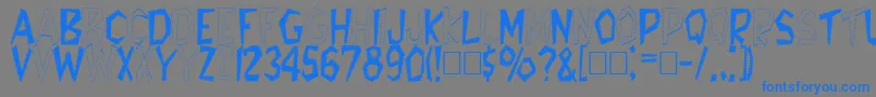 Tappys Font – Blue Fonts on Gray Background