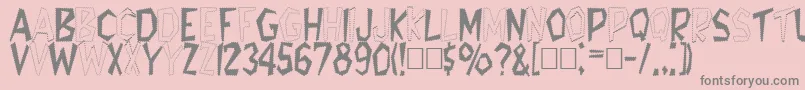 Tappys Font – Gray Fonts on Pink Background