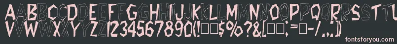 Tappys Font – Pink Fonts on Black Background