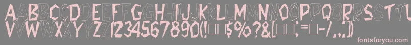 Tappys Font – Pink Fonts on Gray Background