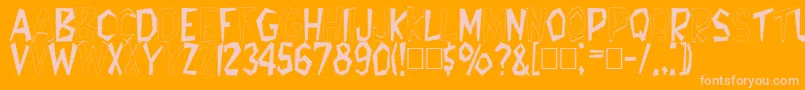 Tappys Font – Pink Fonts on Orange Background