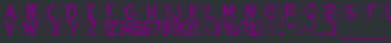 Tappys Font – Purple Fonts on Black Background