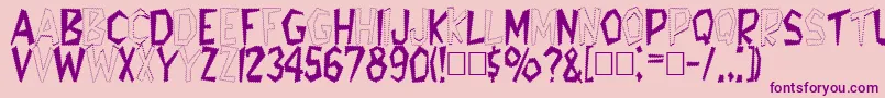 Tappys Font – Purple Fonts on Pink Background