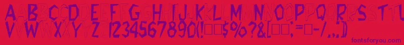Tappys Font – Purple Fonts on Red Background