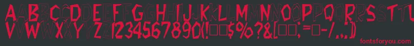 Tappys Font – Red Fonts on Black Background