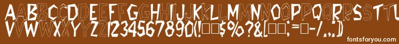 Tappys Font – White Fonts on Brown Background