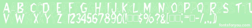 Tappys Font – White Fonts on Green Background