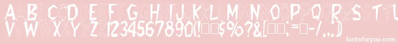 Tappys Font – White Fonts on Pink Background