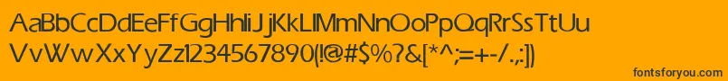 Czcionka ErasMediumMedium – czarne czcionki na pomarańczowym tle