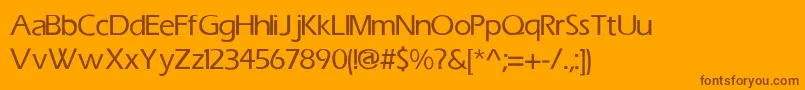 ErasMediumMedium Font – Brown Fonts on Orange Background