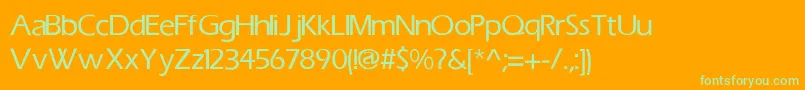 ErasMediumMedium Font – Green Fonts on Orange Background