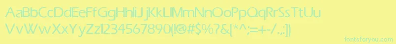 ErasMediumMedium-Schriftart – Grüne Schriften auf gelbem Hintergrund