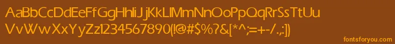 ErasMediumMedium Font – Orange Fonts on Brown Background