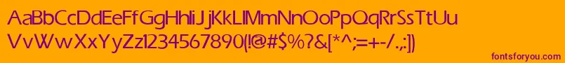 ErasMediumMedium Font – Purple Fonts on Orange Background