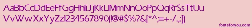 Police ErasMediumMedium – polices violettes sur fond rose