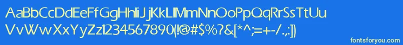 ErasMediumMedium Font – Yellow Fonts on Blue Background