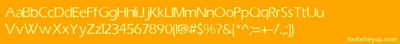 Police ErasMediumMedium – polices jaunes sur fond orange