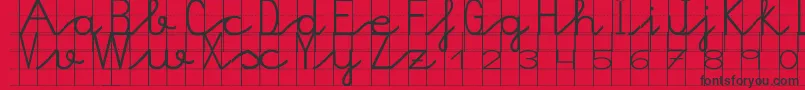 Morasoft9-Schriftart – Schwarze Schriften auf rotem Hintergrund