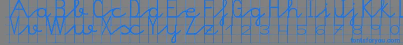 Morasoft9 Font – Blue Fonts on Gray Background