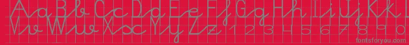 Morasoft9 Font – Gray Fonts on Red Background