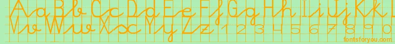 Morasoft9 Font – Orange Fonts on Green Background
