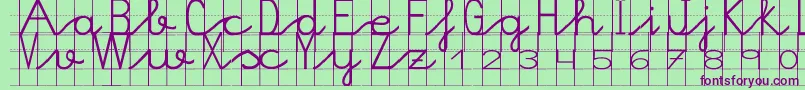 Шрифт Morasoft9 – фиолетовые шрифты на зелёном фоне