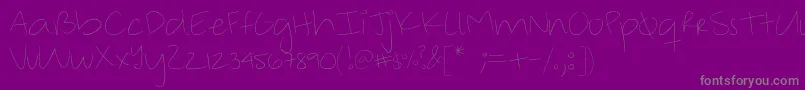 Chilly Font – Gray Fonts on Purple Background
