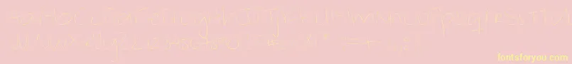 Chilly Font – Yellow Fonts on Pink Background