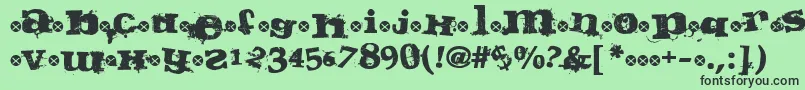 フォントGuilty – 緑の背景に黒い文字