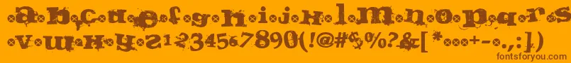 Guilty Font – Brown Fonts on Orange Background