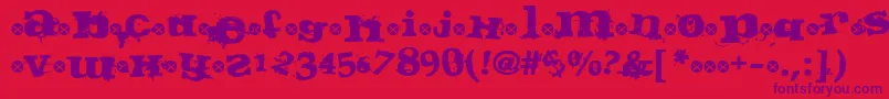 Guilty Font – Purple Fonts on Red Background