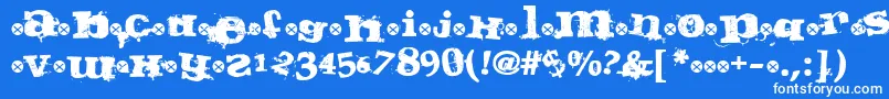 フォントGuilty – 青い背景に白い文字