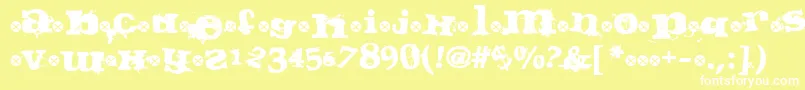 フォントGuilty – 黄色い背景に白い文字