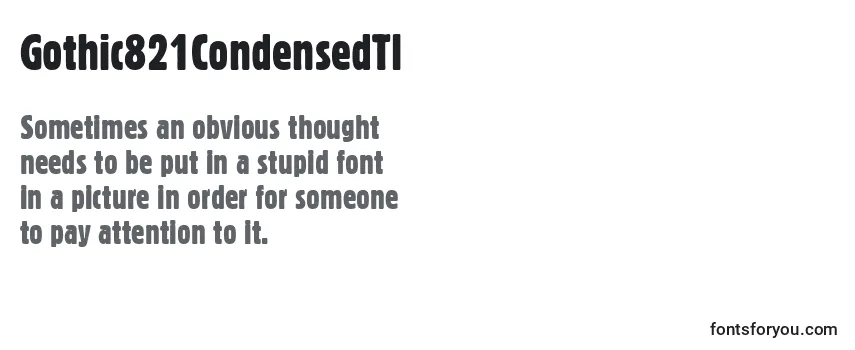Review of the Gothic821CondensedTl Font