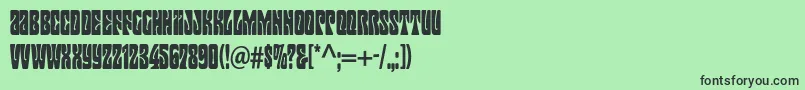 フォントMojostd – 緑の背景に黒い文字